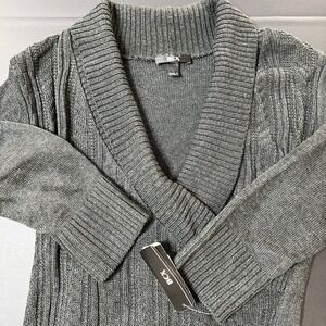 BCX Pullover Sweater V‎ Neck Women's Size L Open Neck 3/4 Sleeve NWT